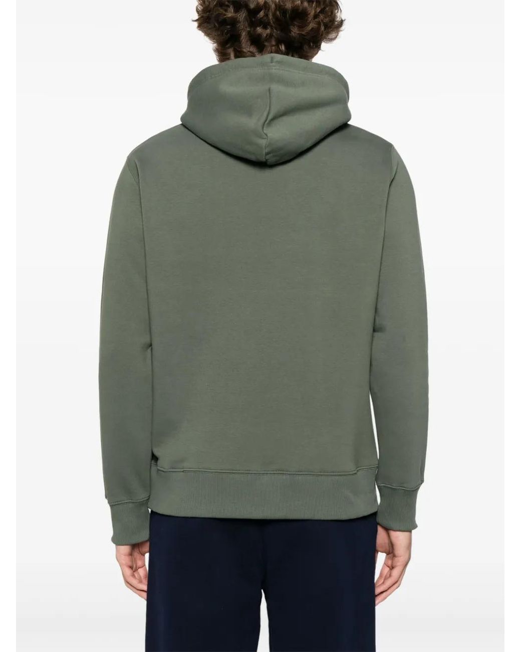 Gant Green Embossed-Logo Hoodie for men