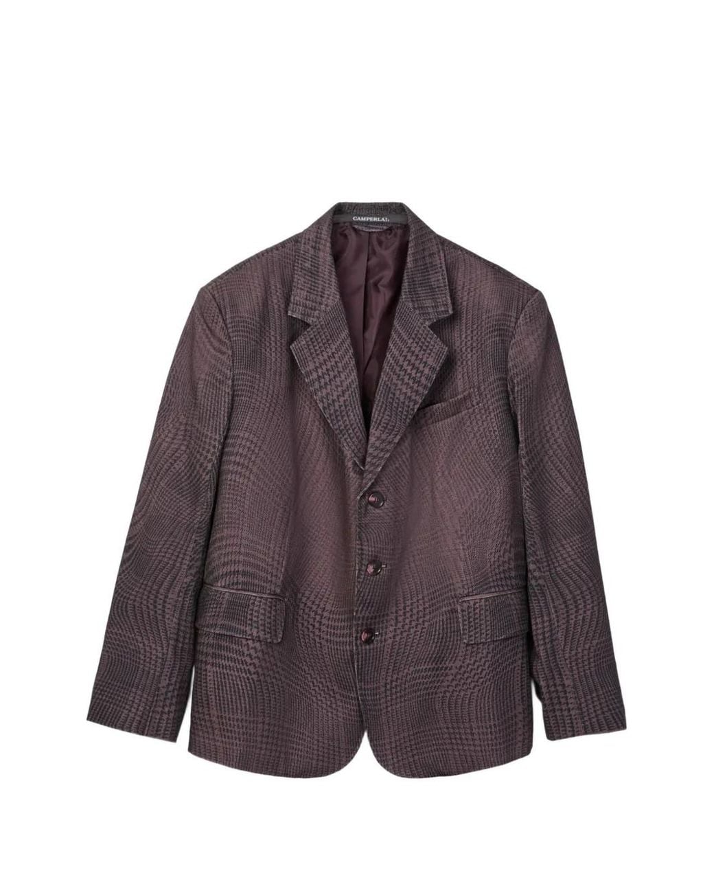 CAMPERLAB Purple Sakko Mit Karomuster