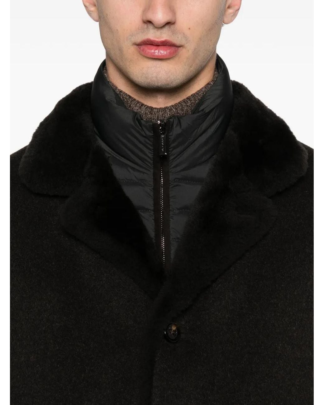 Moorer Black Layered Jacket for men