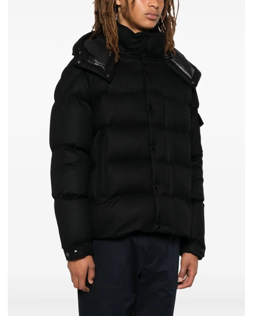 Moncler Black Maya 70 Wool Padded Jacket for men