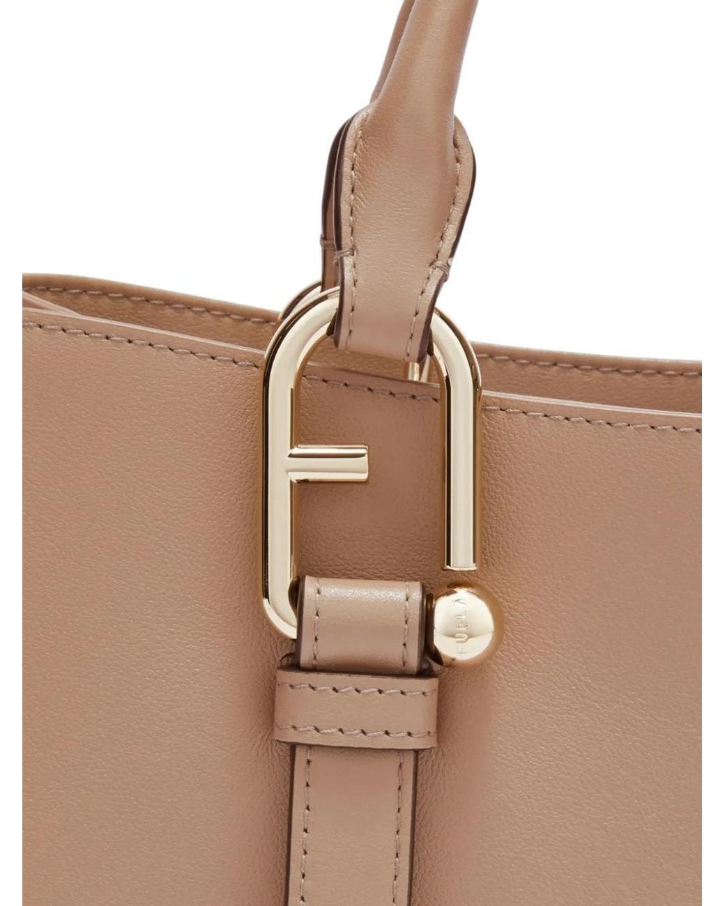 Furla Natural Logo-Detail Tote Bag