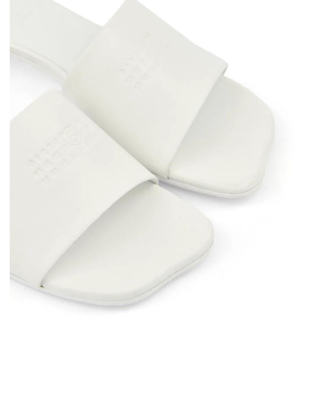MM6 by Maison Margiela White Numbers-Motif Mules