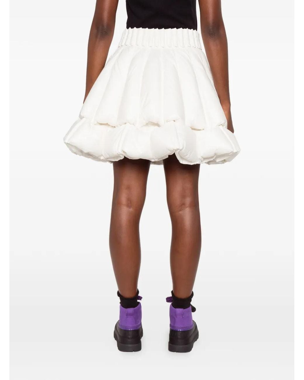 RAXXY White Puffer Mini Skirt