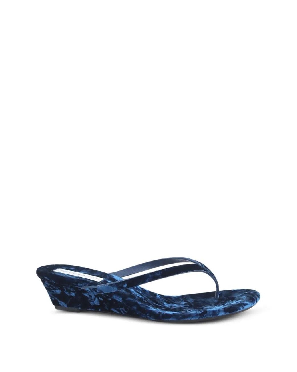 Christopher Esber Blue Scala Velvet Wedge Pumps