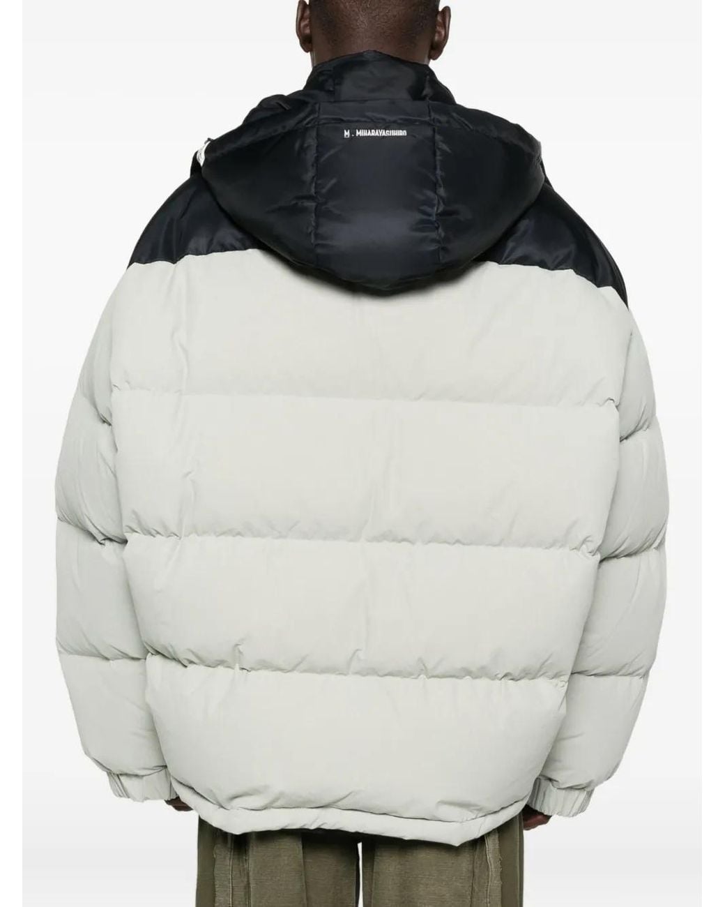 Maison Mihara Yasuhiro White Colour-Blocked Padded Coat for men