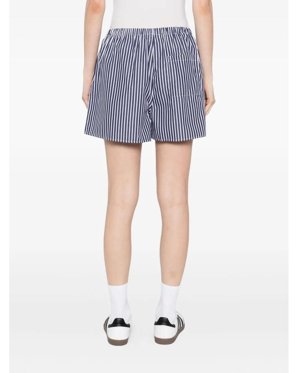 Sporty & Rich Blue Vendome Striped Shorts