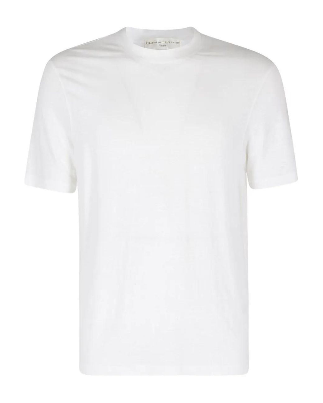 FILIPPO DE LAURENTIIS White Crew Neck T-Shirt for men