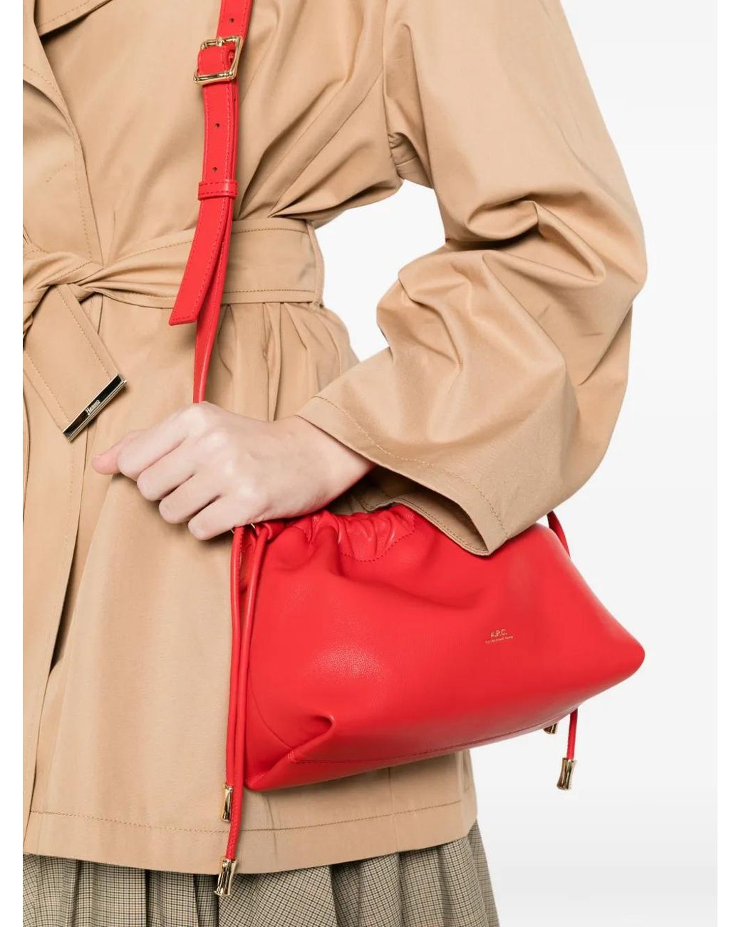 A.P.C. Red Mini Sac À Bandoulière À Logo