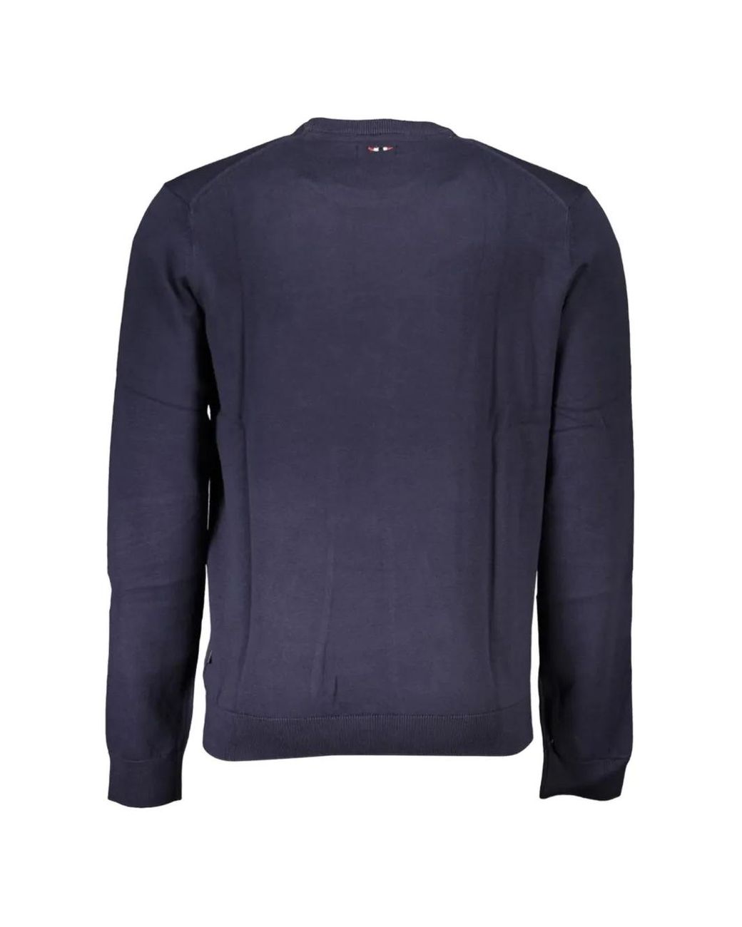 Napapijri Blue Logo-Patch Crew-Neck Sweater for men
