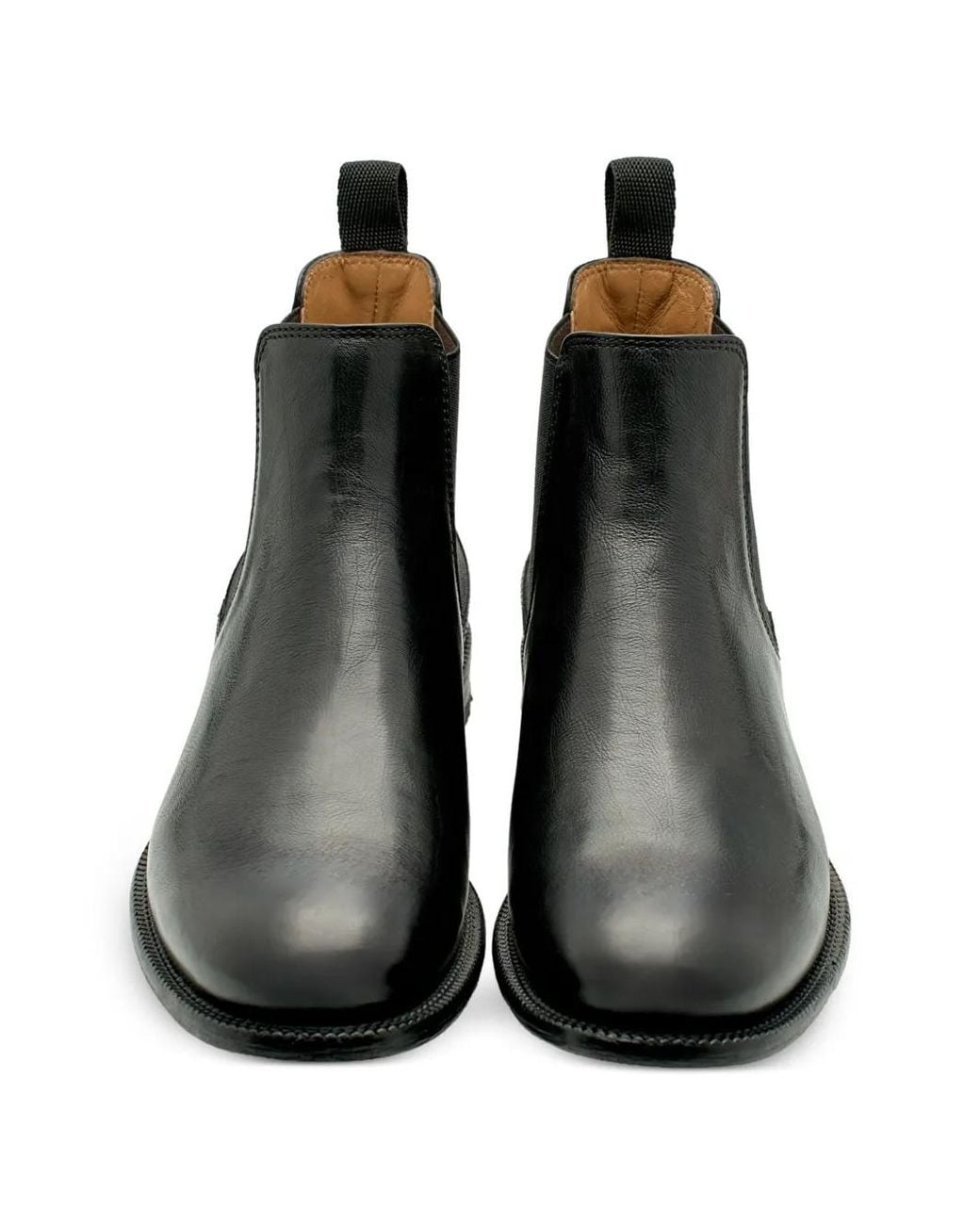 Lottusse Black Lutton Leather Chelsea Boots for men