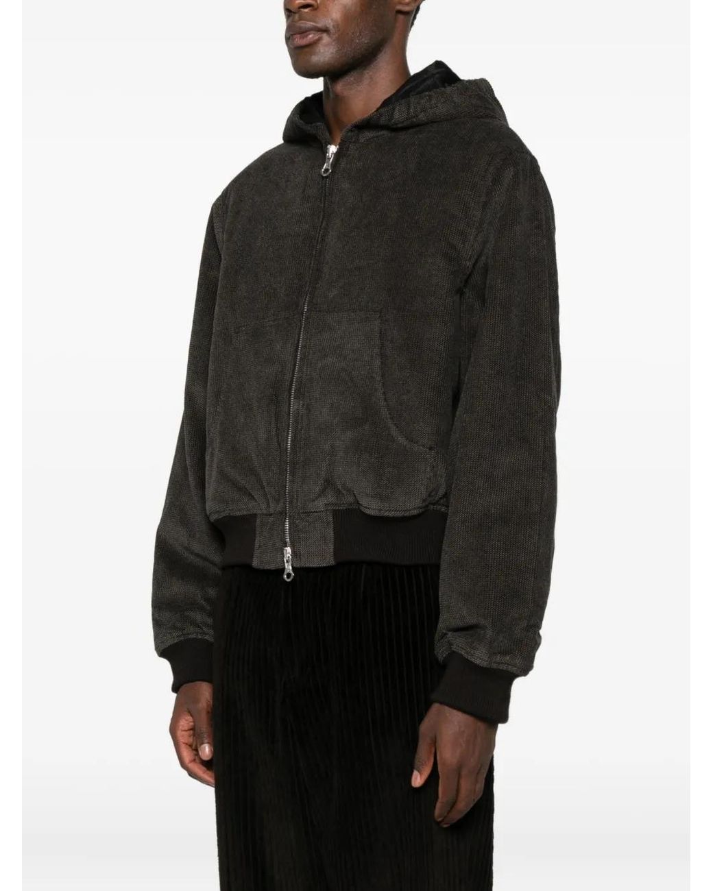 Our Legacy Black Twill Hooded Jacket for men