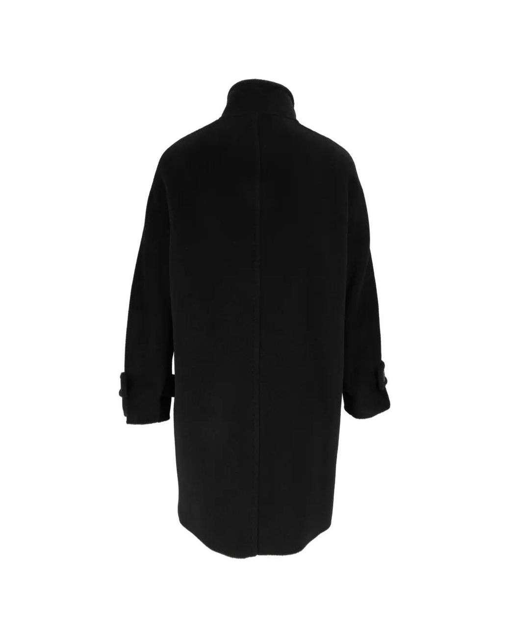 Max Mara Black Cappotto Giunchi Coat