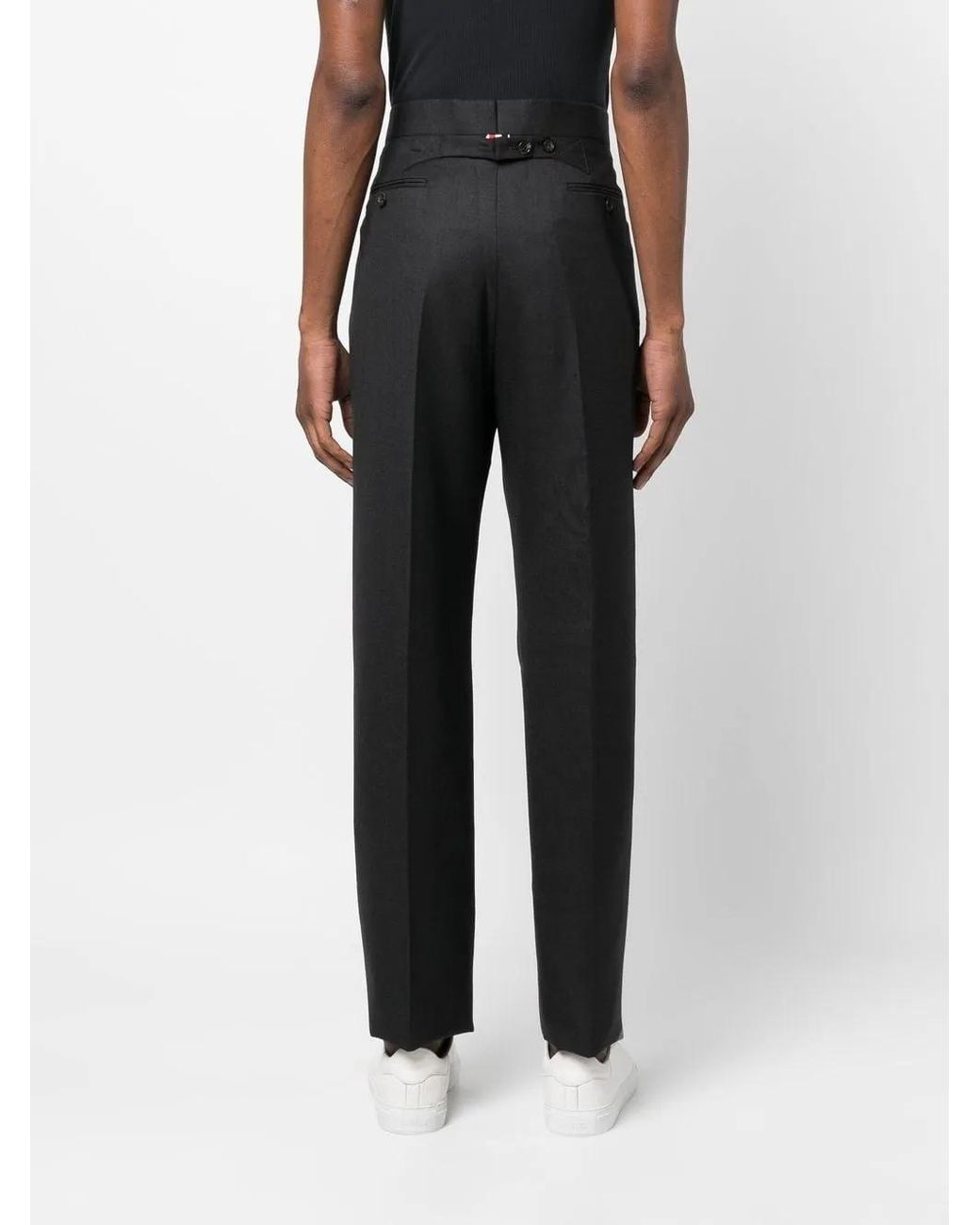 Thom Browne Blue Classic Twill Backstrap Trousers for men