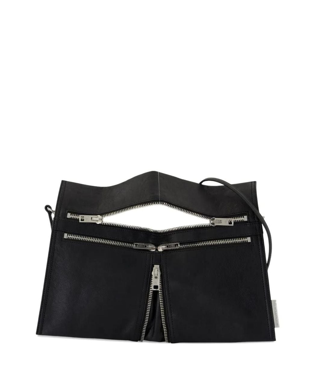 Alexander Wang Black Medium Geo Leather Zip-Detail Tote Bag