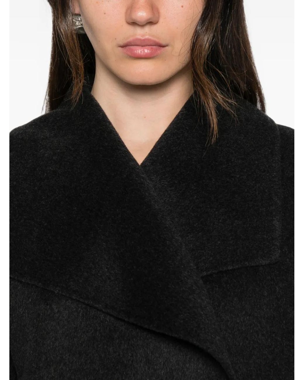 Liviana Conti Black Button-Fastening Coat