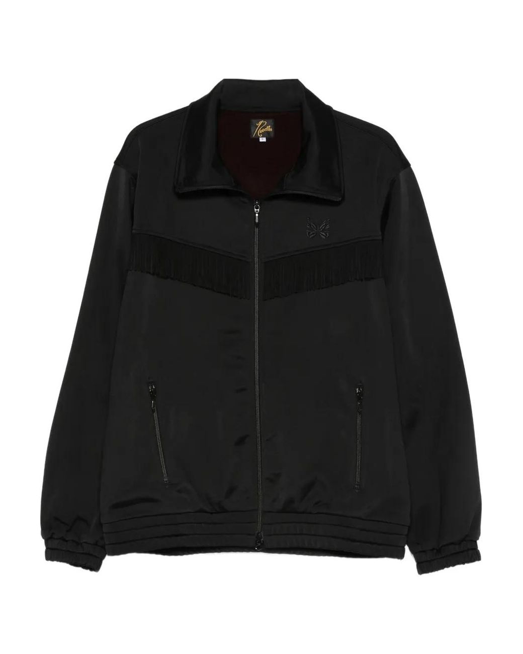 Needles Black Fringed-Detail Jacket for men