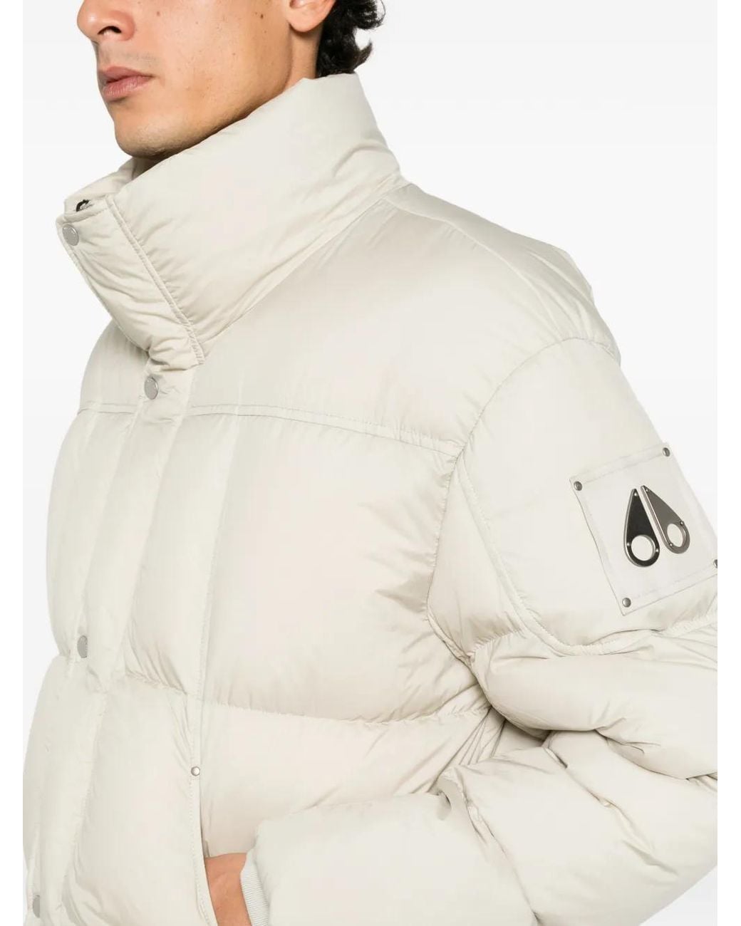 Moose Knuckles Everest Steppjacke Mit Logo-Patch in Natural für Herren