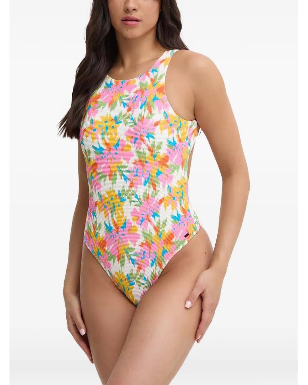 Picture Orange Kalen Floral-Print Open-Back Swimsuit