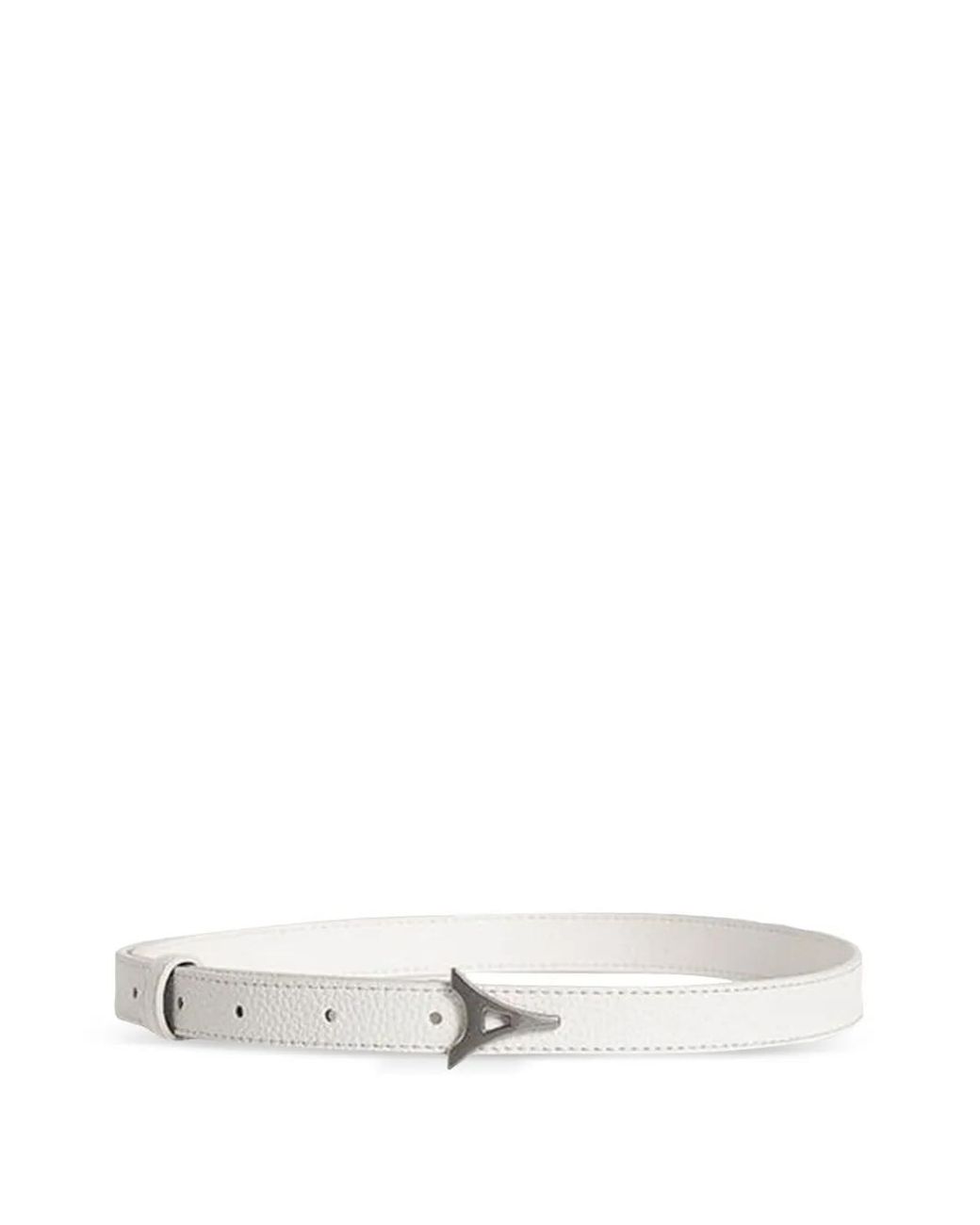 Manière De Voir White Leonie Eiffel Slim Leather Belt