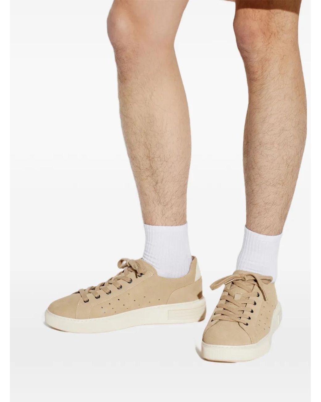 Bally Natural Baskets Lift En Daim À Design Perforé for men