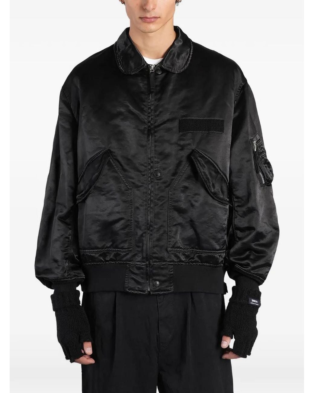 Comme des Garçons Black Panelled Zip-Up Jacket for men