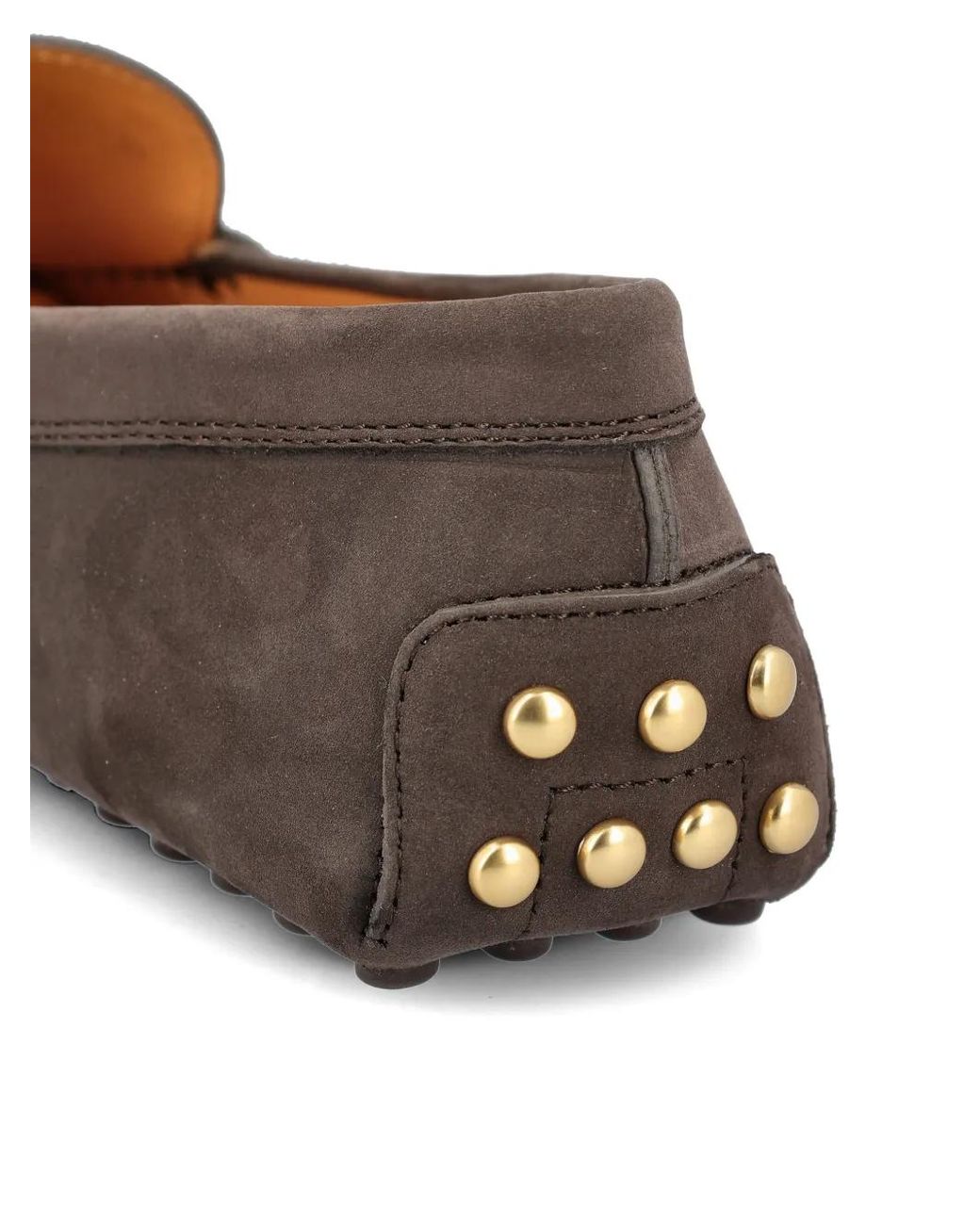 Tod's Brown Studded Flat Shoes
