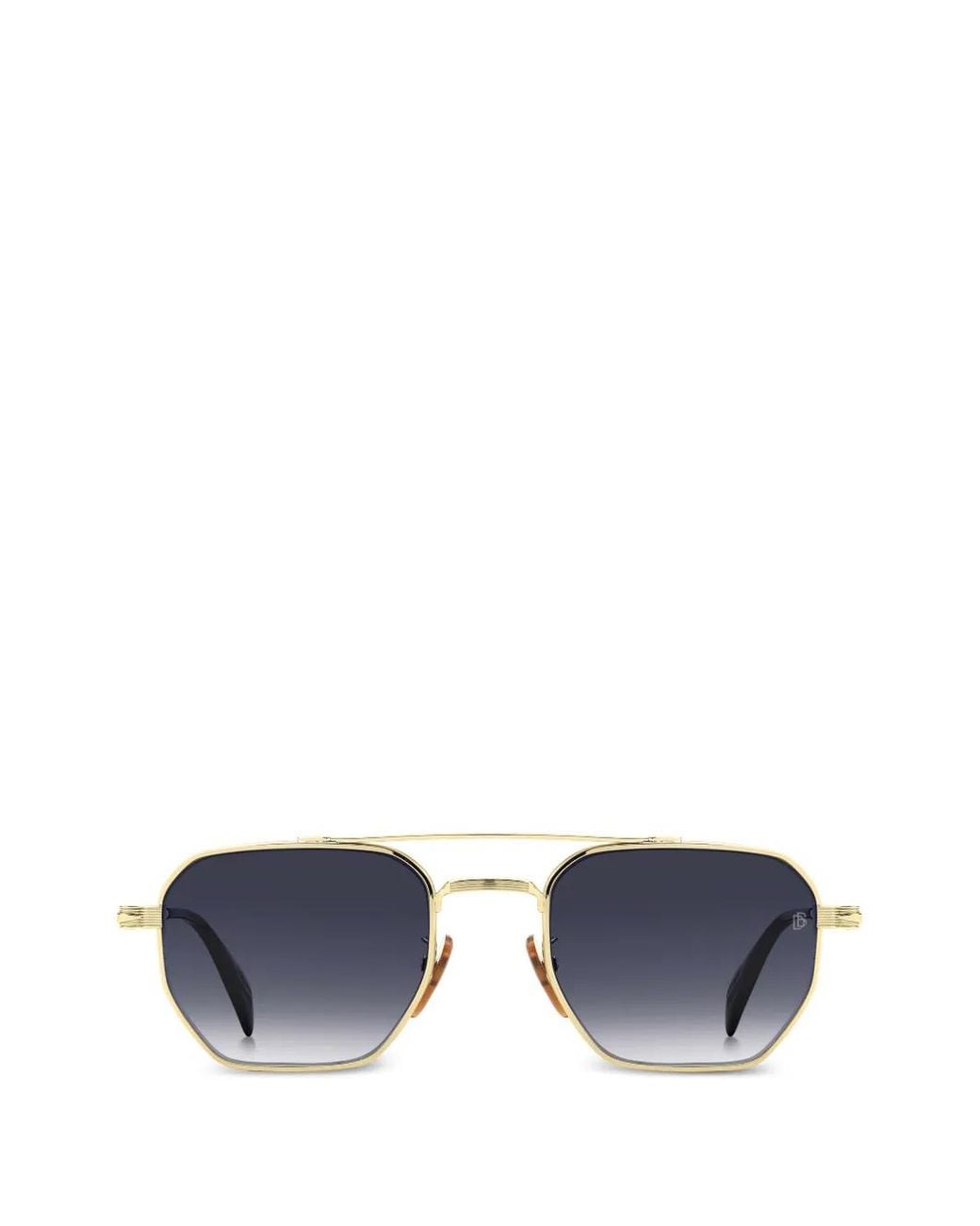 David Beckham Blue Geometric-Frame Sunglasses