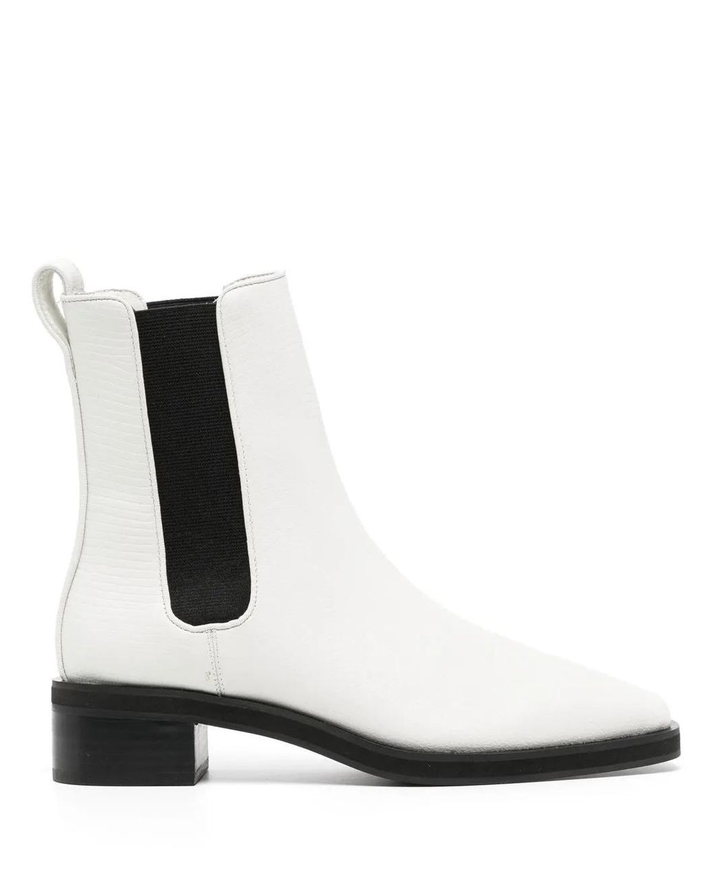 Senso White Milan Two-Tone Ankle Boots