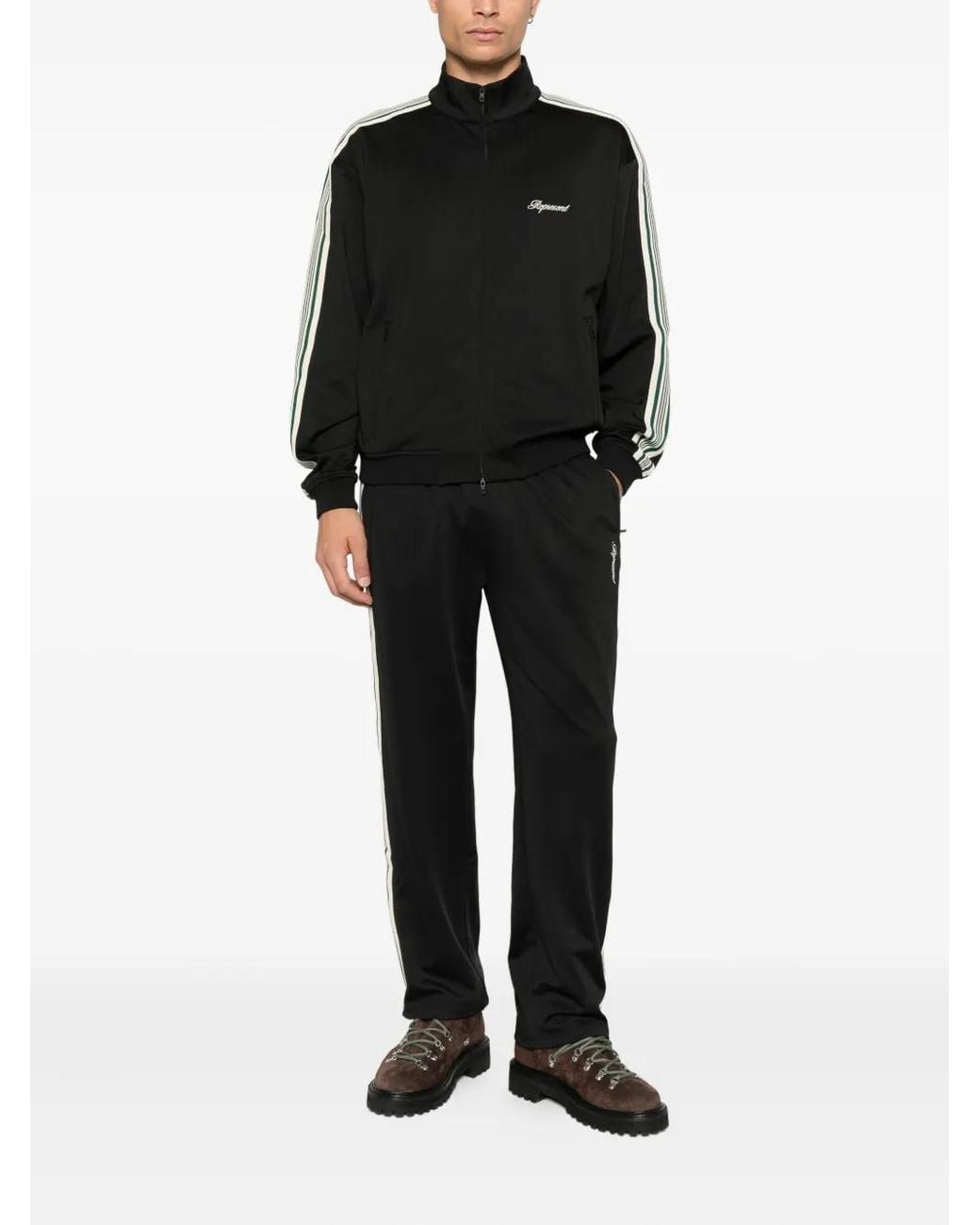 Represent Black Taped Track Trousers for men