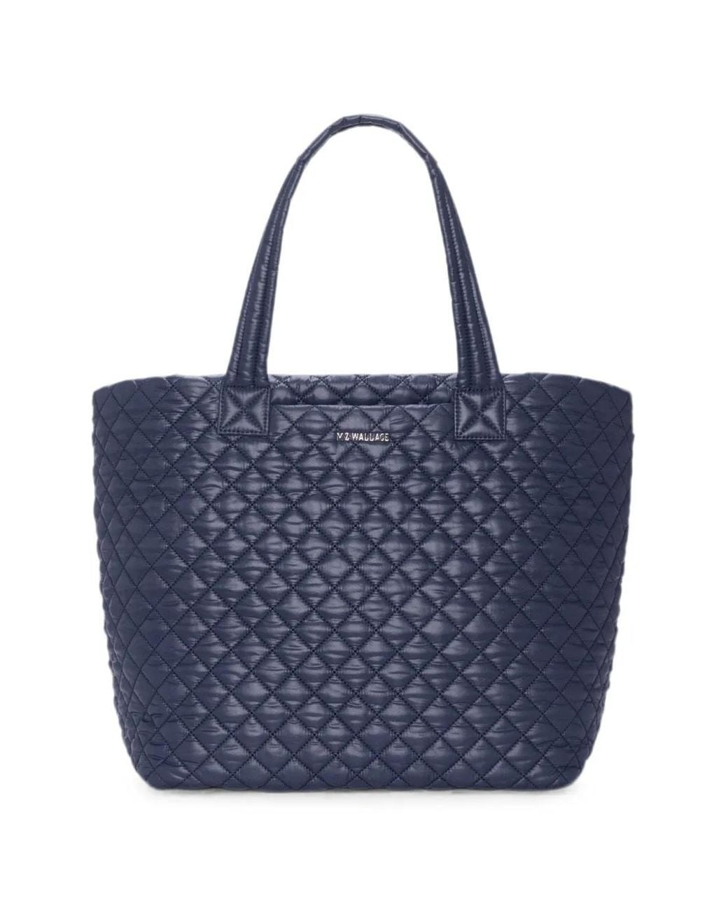 MZ Wallace Blue Large Metro Deluxe Quilted Tote Bag