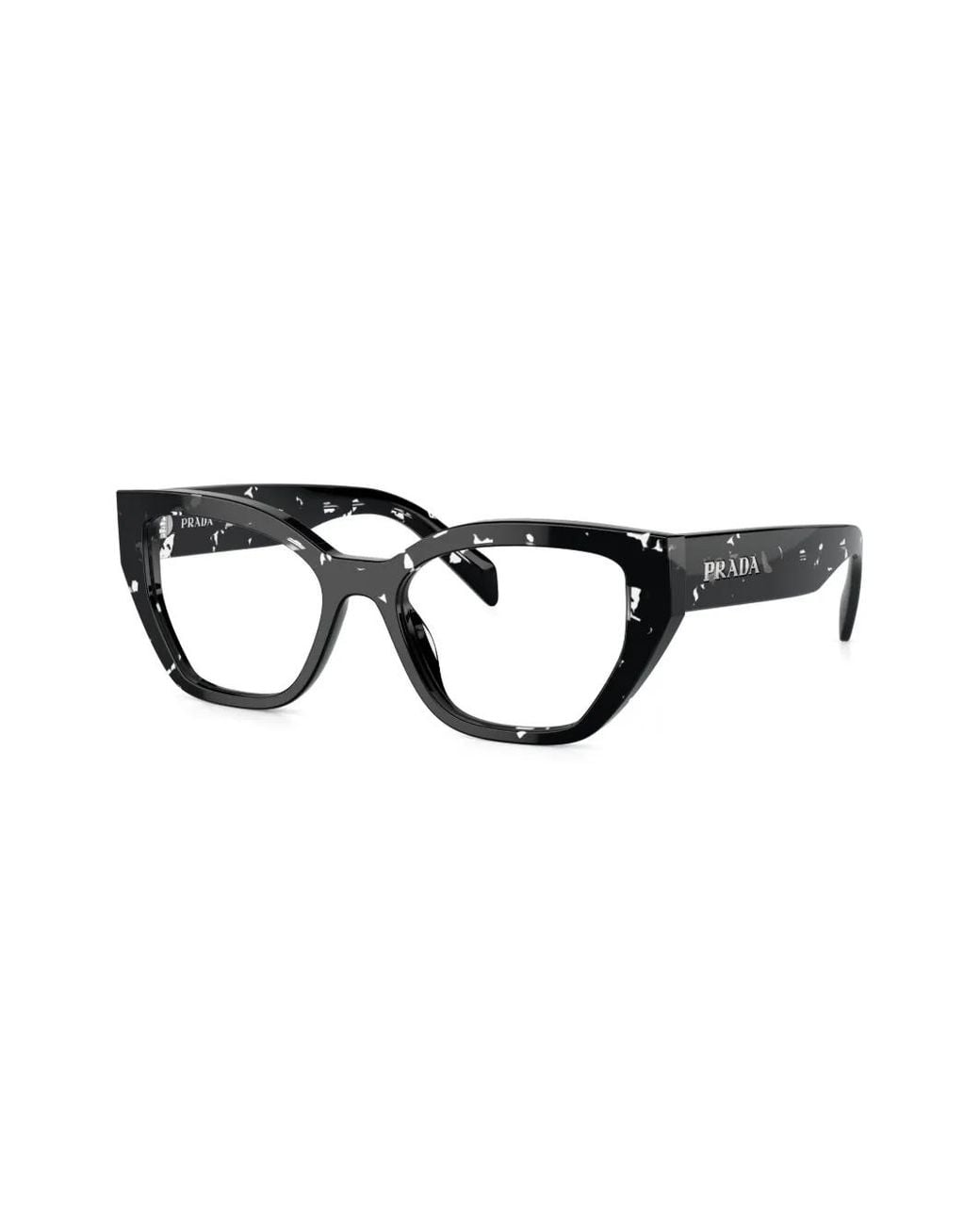 Prada Brown Tortoiseshell Geometric-Frame Glasses