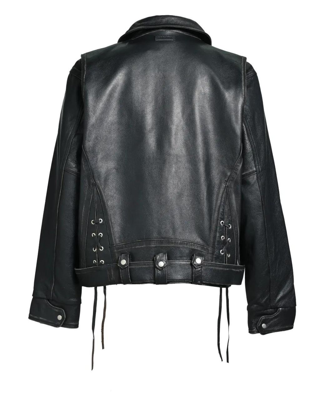 BREATH Black Zip-Pocket Biker Jacket for men