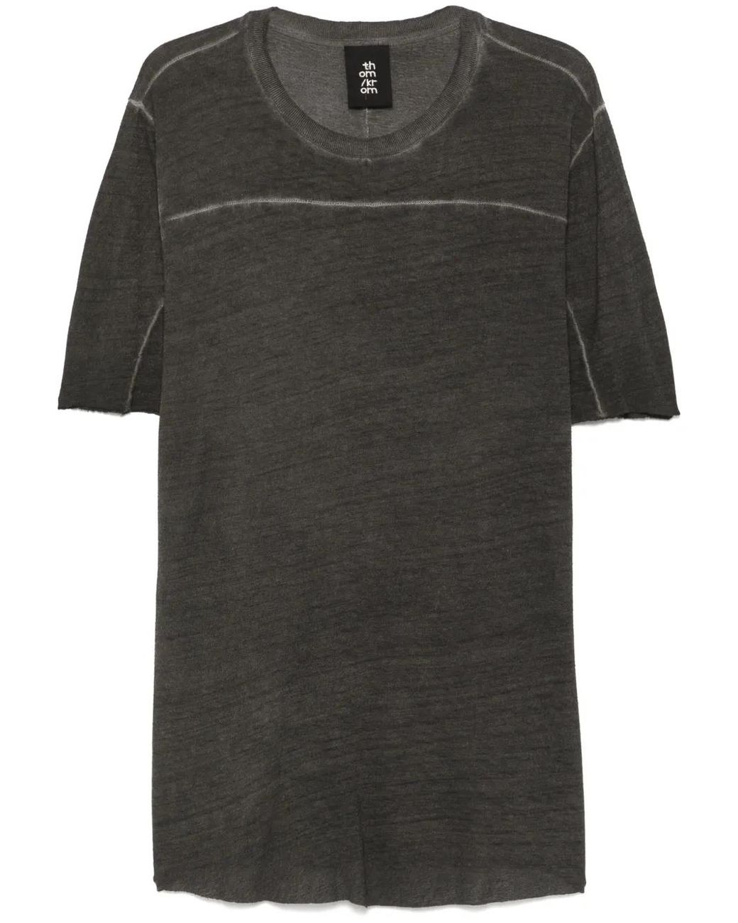 Thom Krom Black Crew-Neck T-Shirt for men
