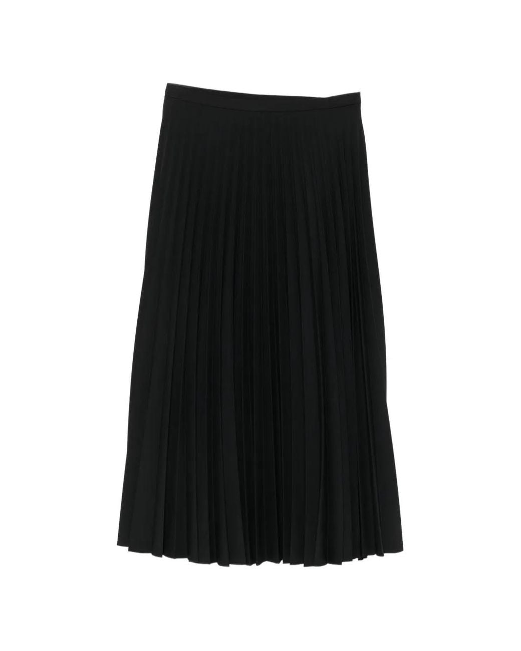iBlues Black Iblalamaro Pleated Midi Skirt