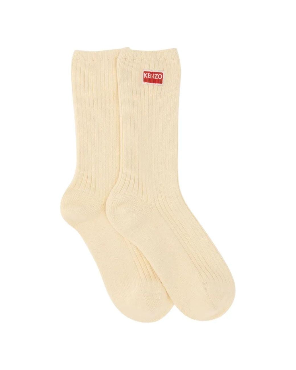 KENZO Natural Logo Socks for men