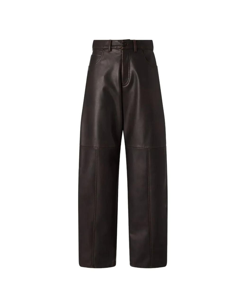 Pinko Brown Barrel-Fit Trousers