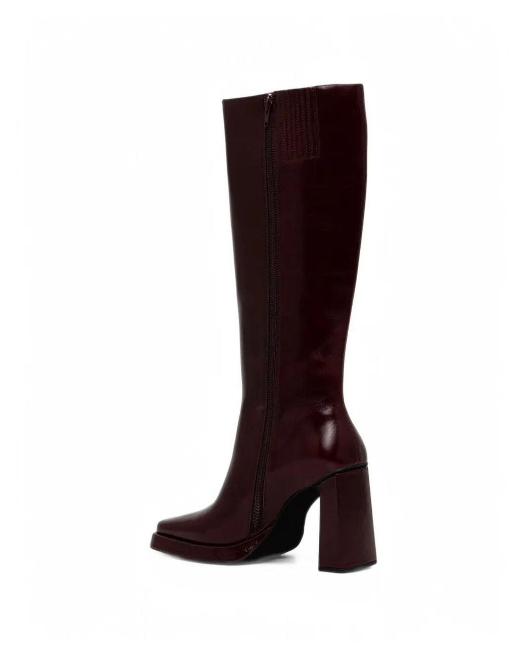 Jeffrey Campbell Brown Maximal Square-Toe Platform Boots