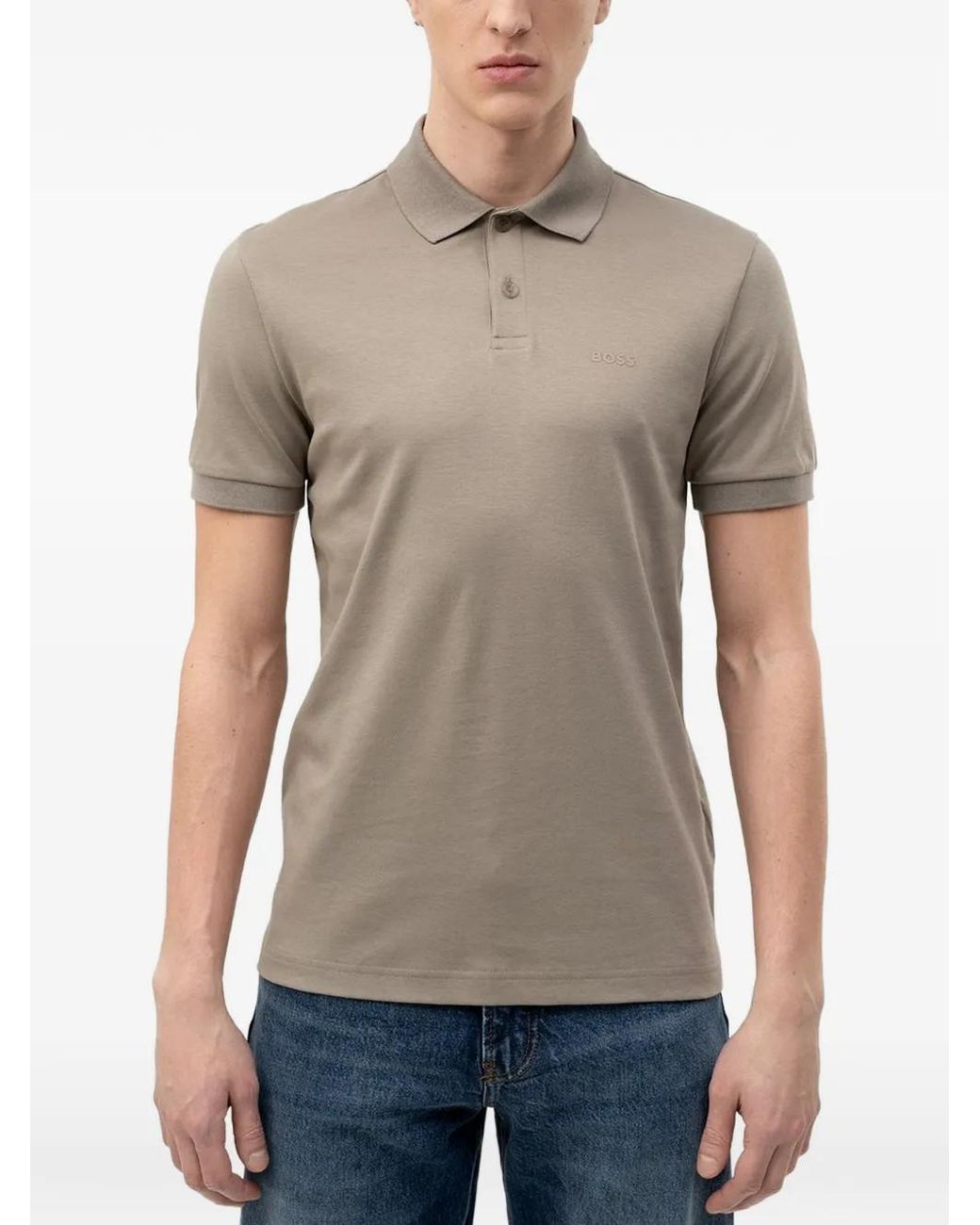 Boss Gray Pallas Polo Shirt for men