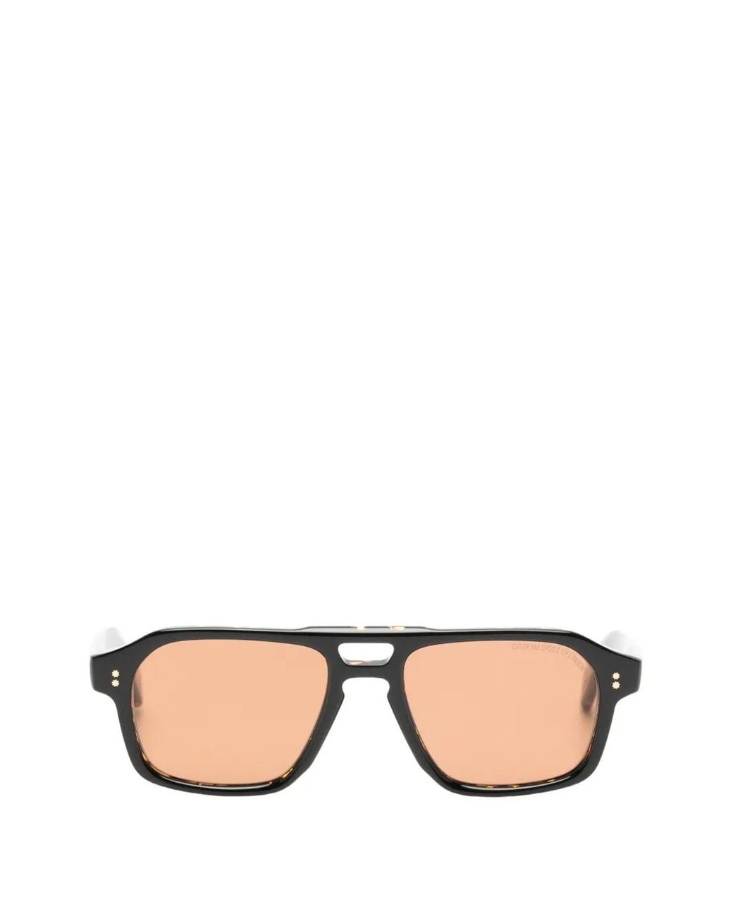 Cutler & Gross Black Tortoiseshell-Effect Rectangle-Frame Sunglasses