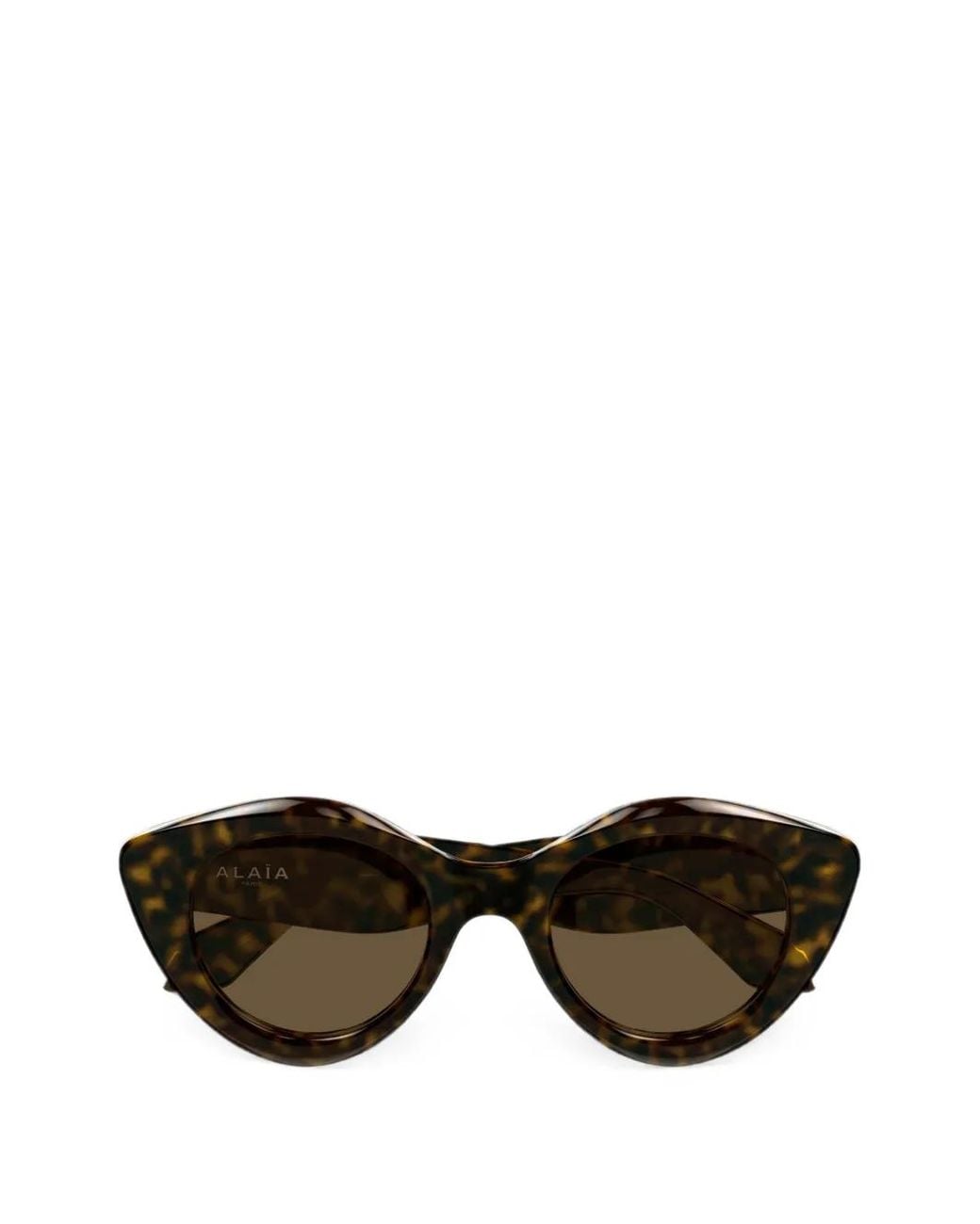 Alaïa Black Tortoiseshell-Effect Cat-Eye Sunglasses