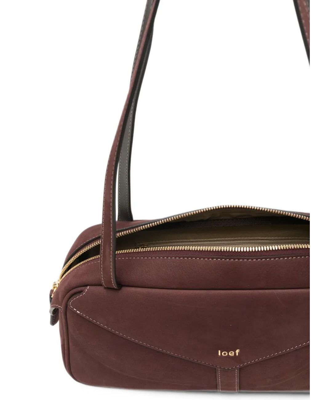 IOEF Purple Aria Leather Shoulder Bag