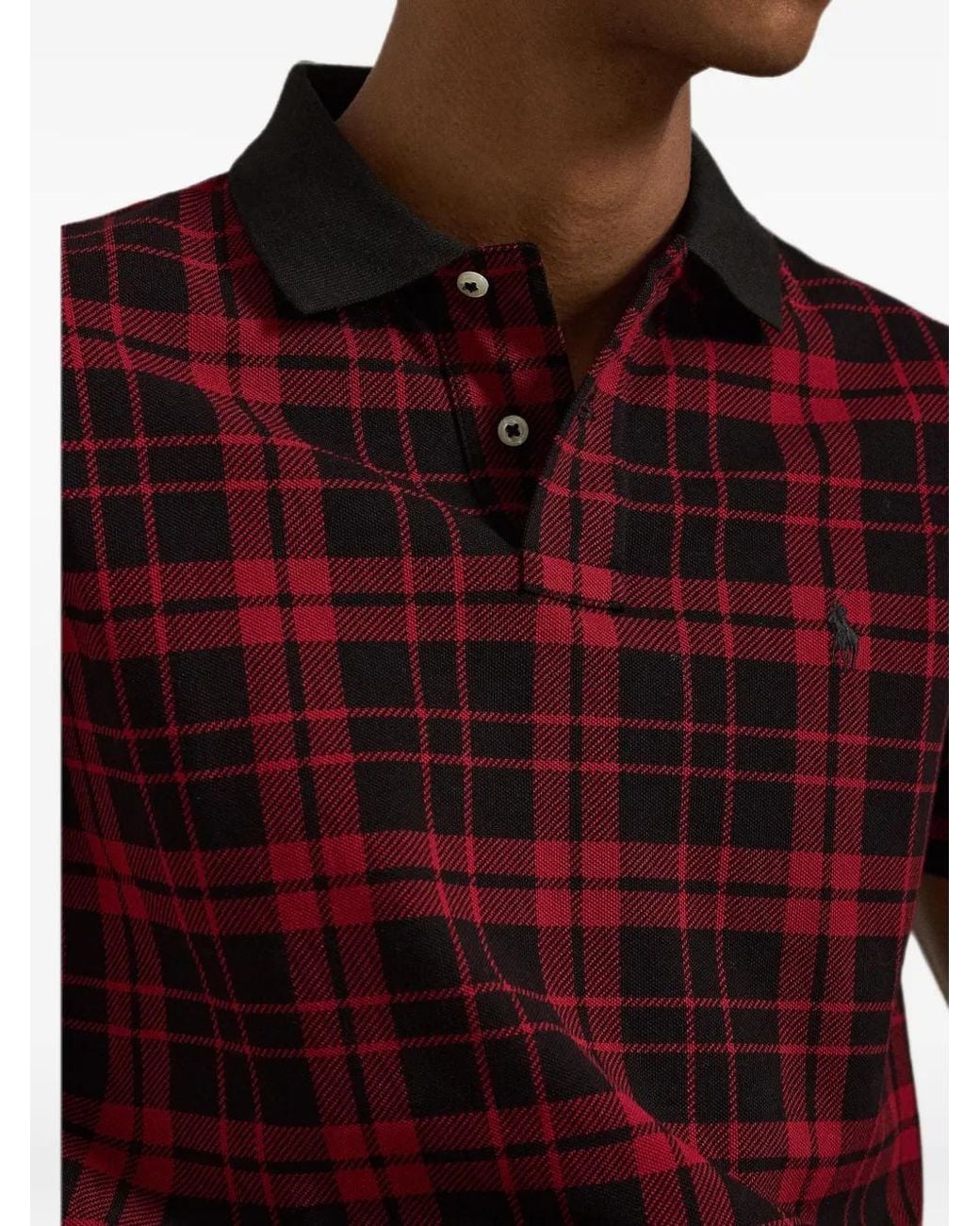 Polo Ralph Lauren Red Plaid-Check Polo Shirt for men