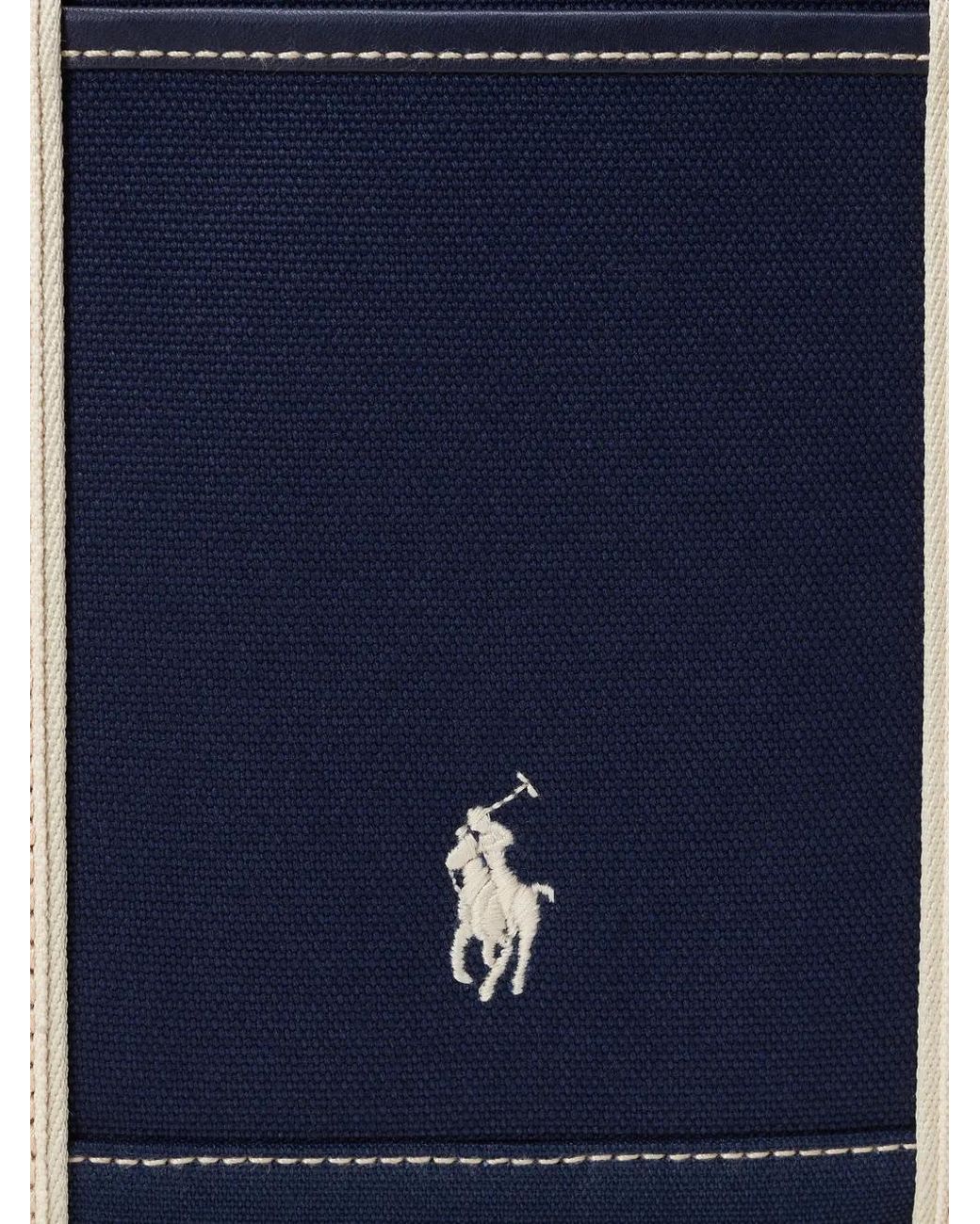 Polo Ralph Lauren Blue Sac Cabas À Logo Brodé