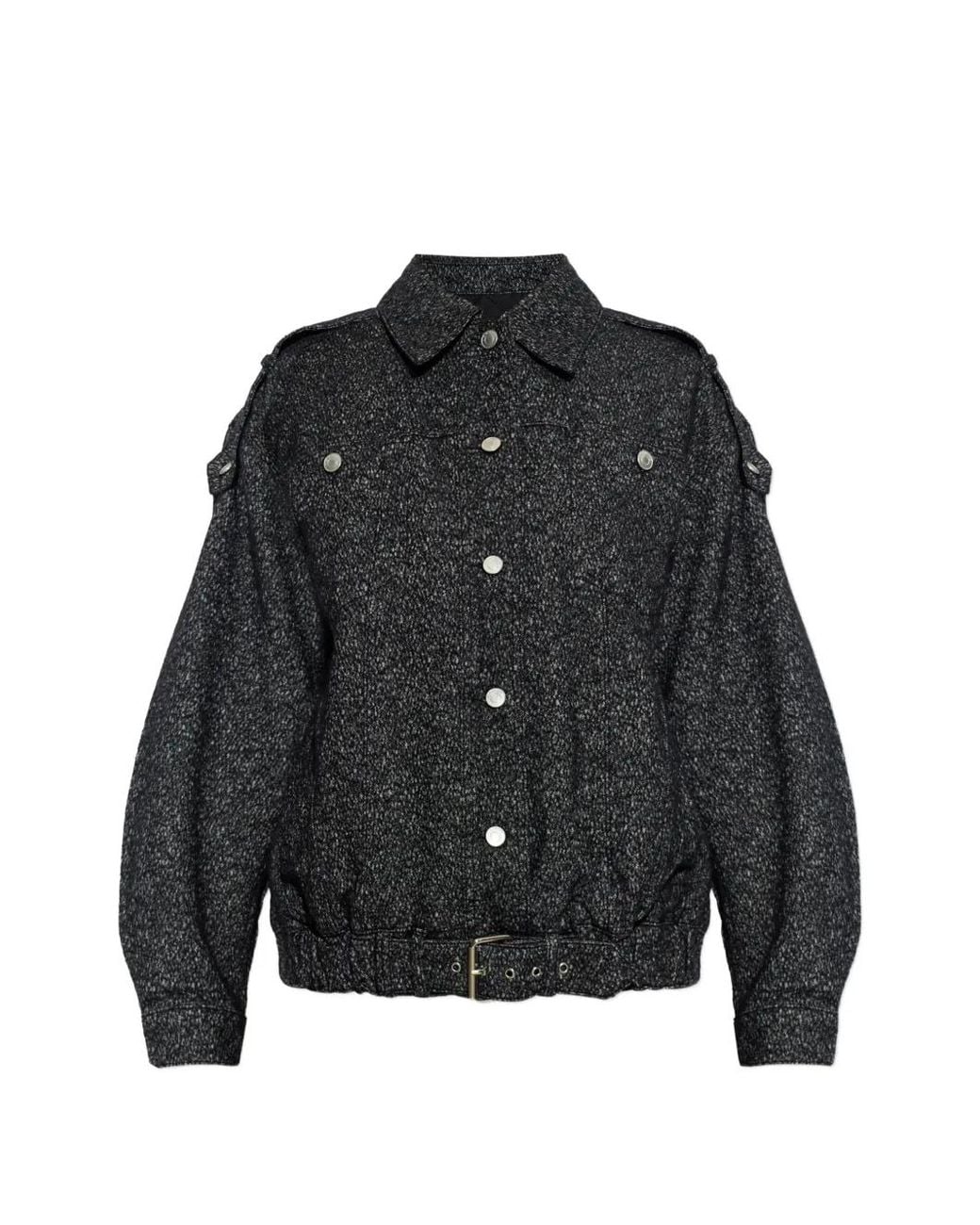 IRO Black Medley Belted Oversized Jacket