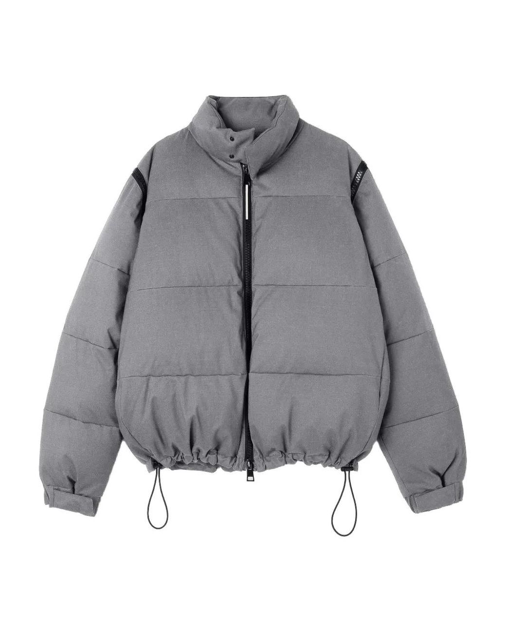 Sunnei Gray Puffy Bomber Jacket