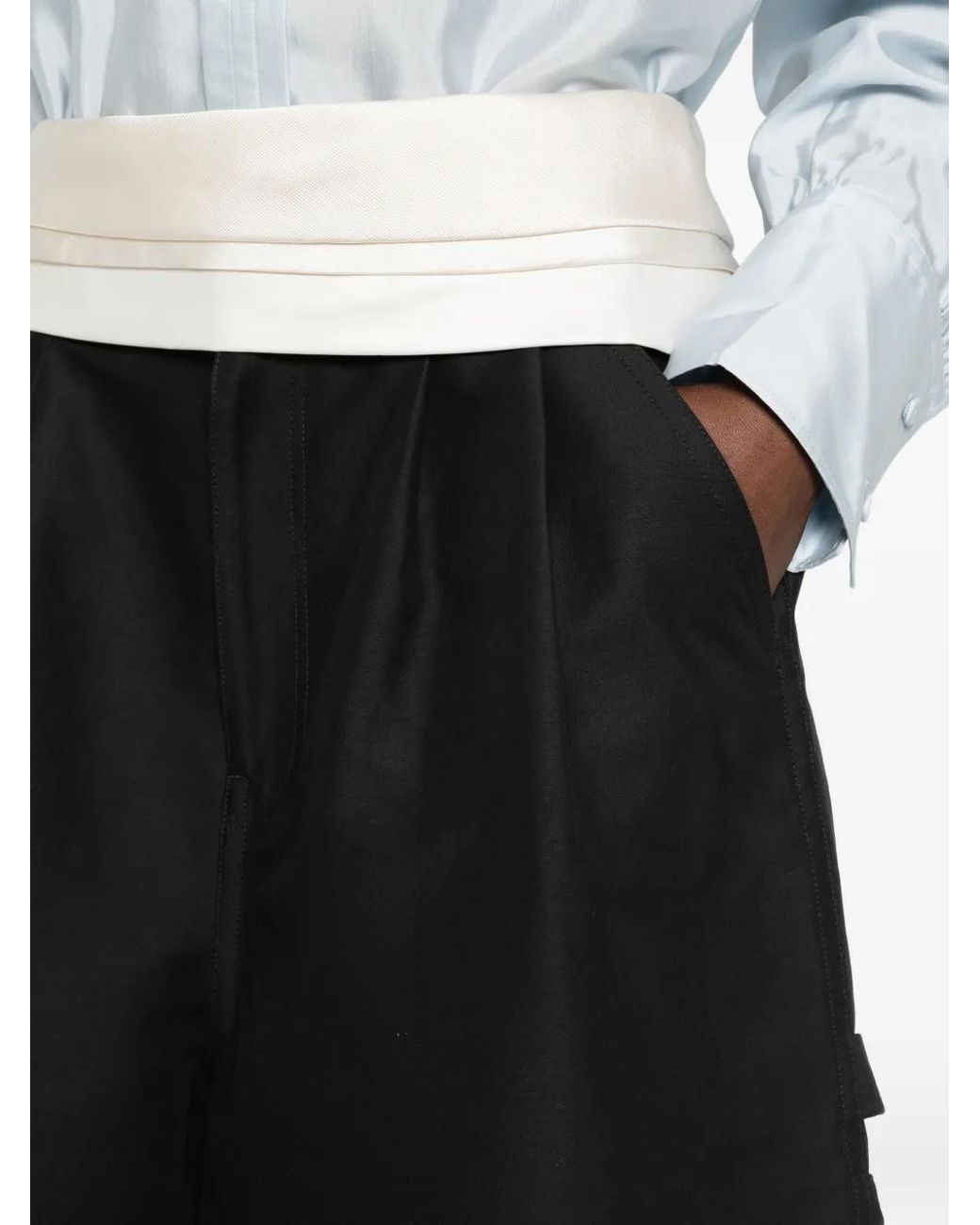 Sofie D'Hoore Black Shiloh Pleated Wide-Leg Culottes