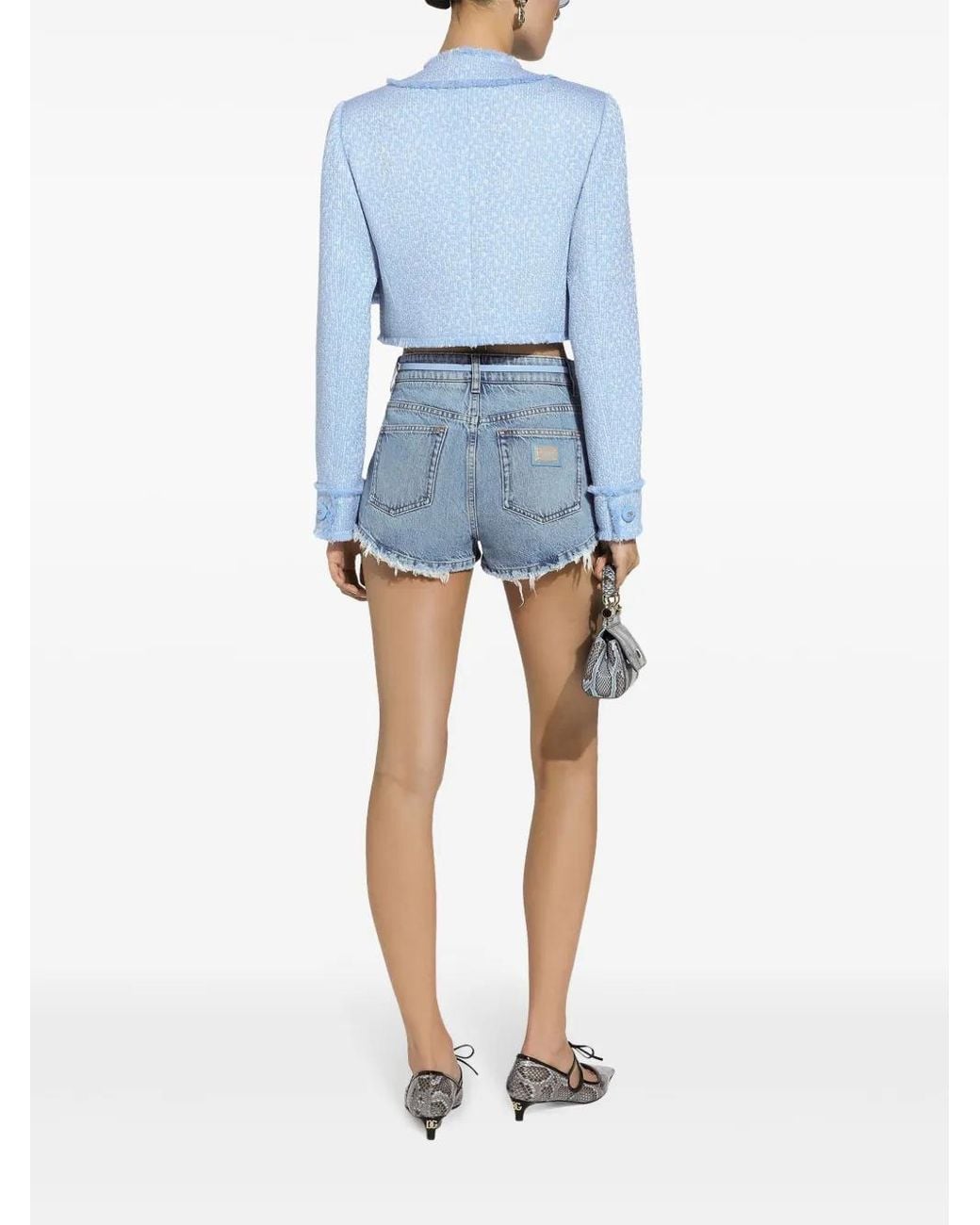 Dolce & Gabbana Dna Cropped Jack Met Franje in het Blue