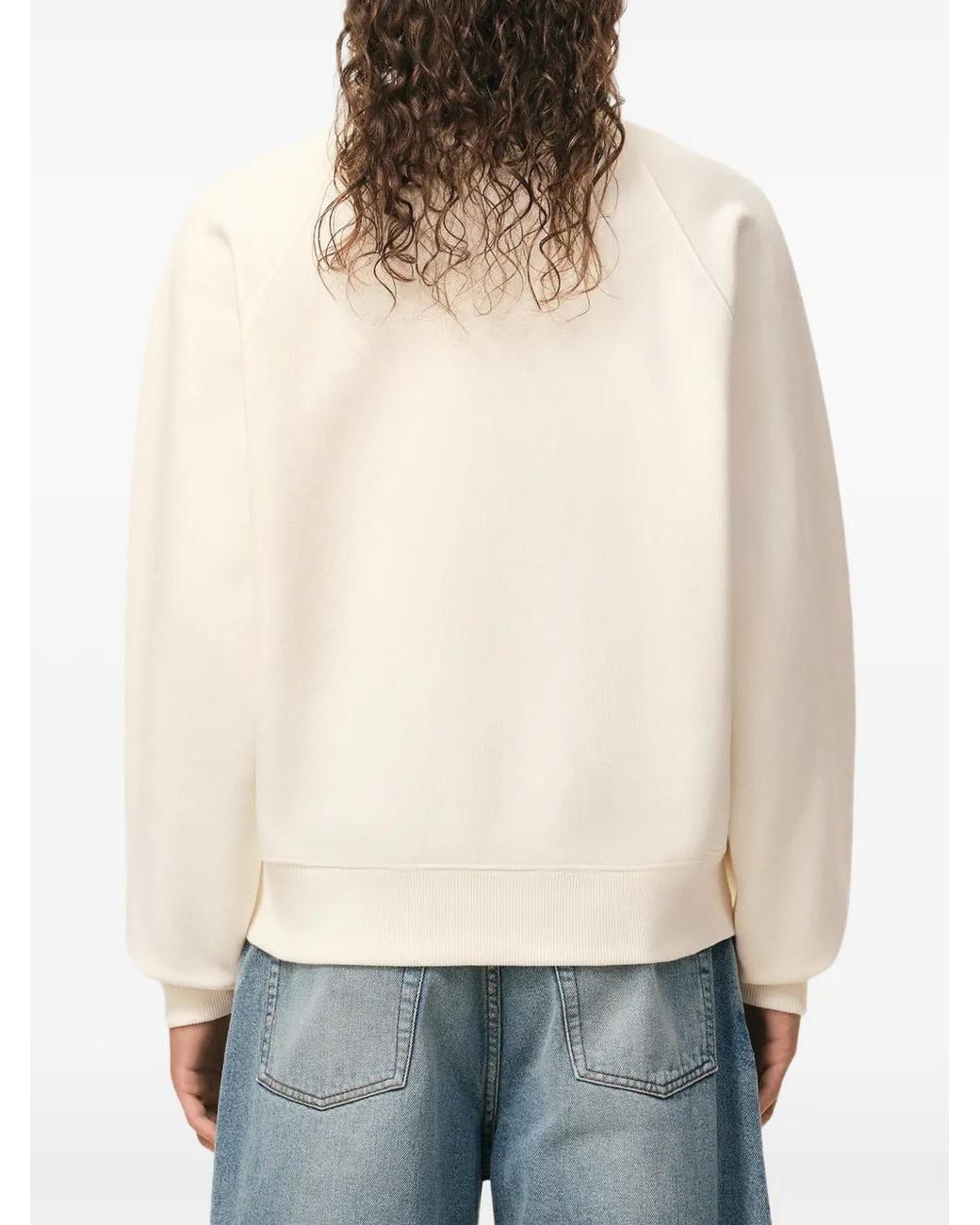 AMI Sweater Met Logo in het White