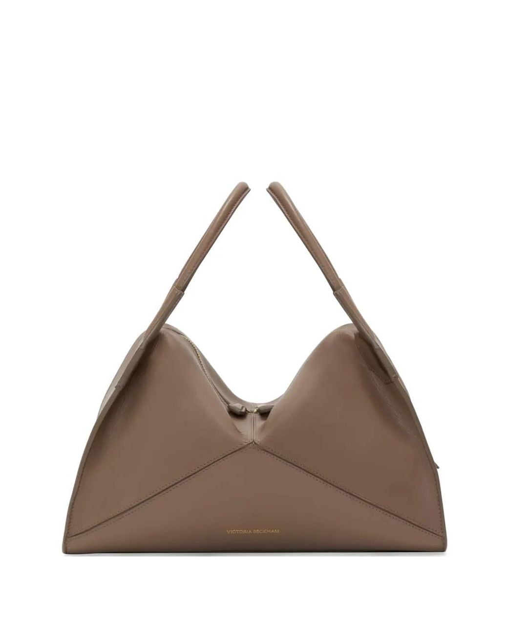 Victoria Beckham Brown Plié Leather Shoulder Bag