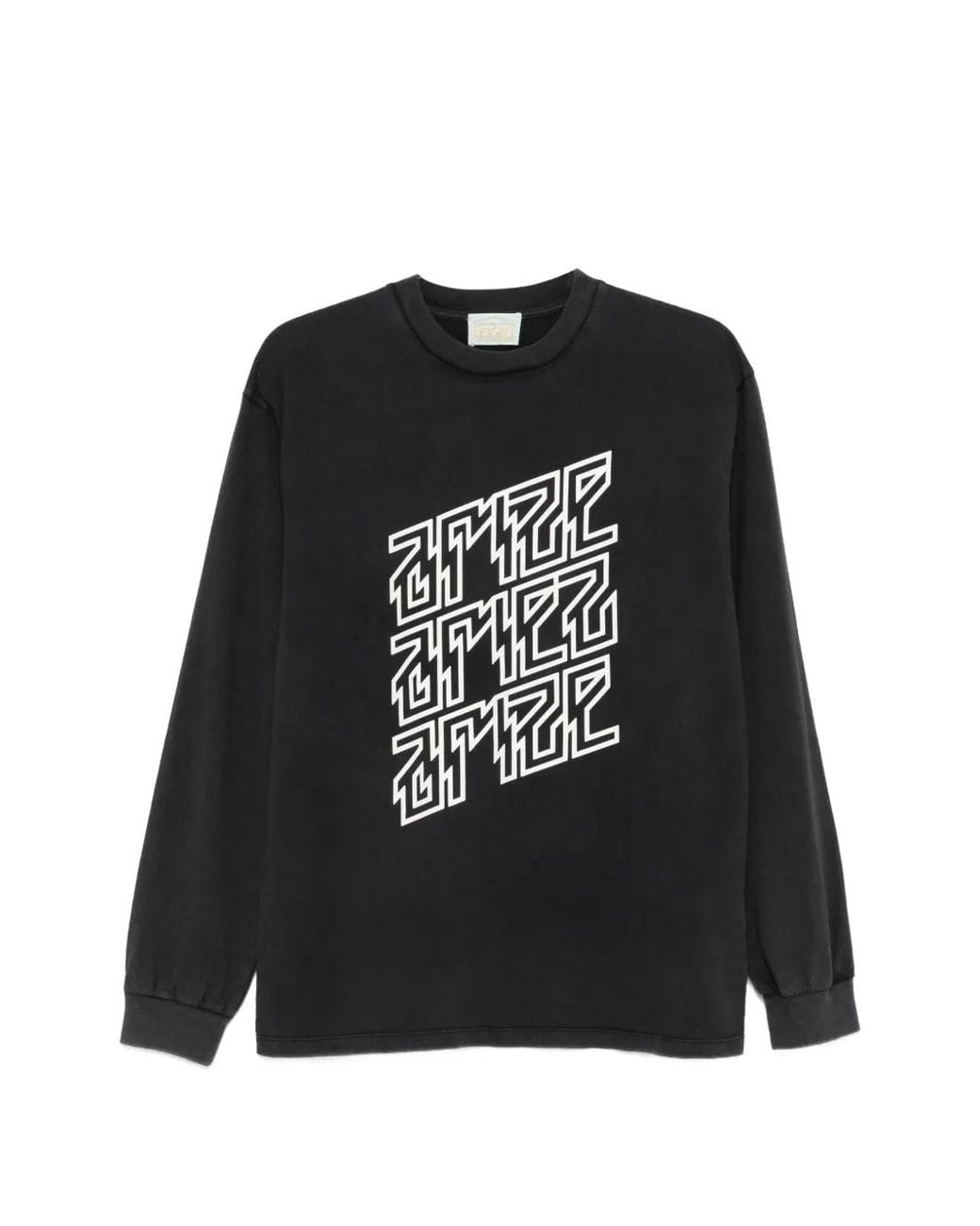 Aries Black Ariez Arize Faded Long-Sleeve T-Shirt for men